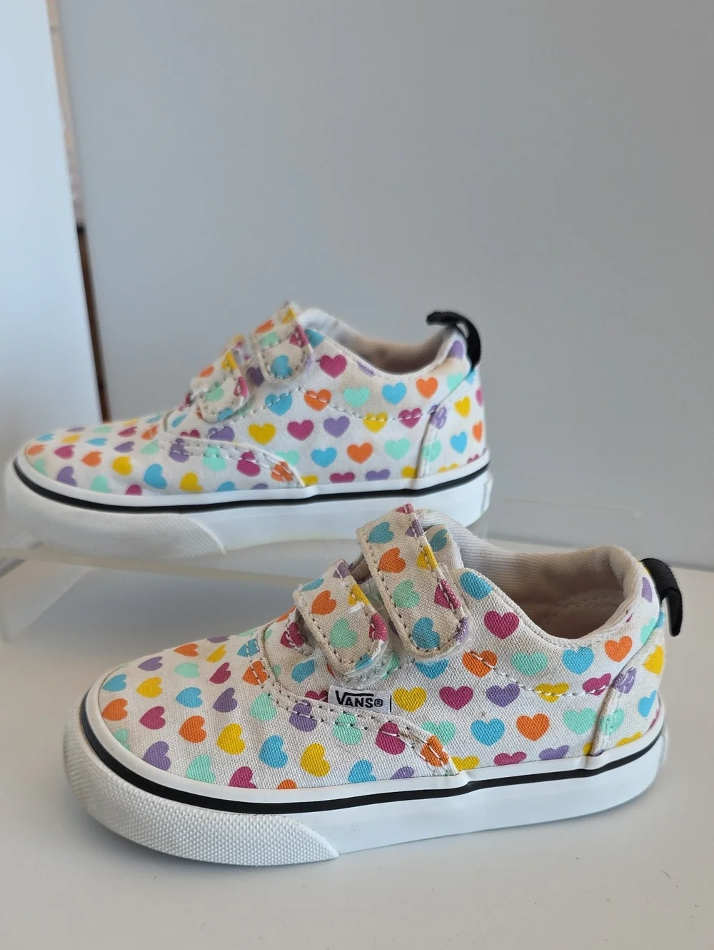 Vans Doheny V Multicolor Hearts Sneakers Size 6 Toddler